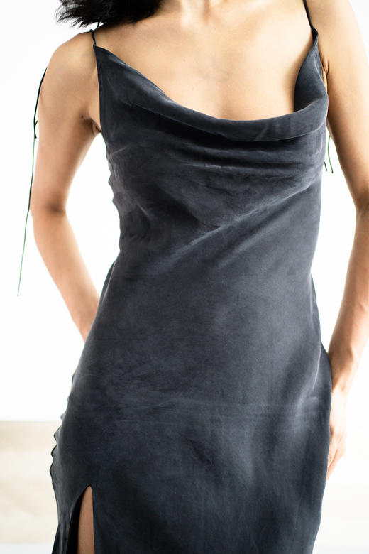 CG｜Soft washed Cowls Front Slipdress [铜氨丝荡领连衣裙] 商品图1