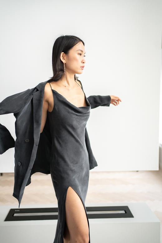 CG｜Soft washed Cowls Front Slipdress [铜氨丝荡领连衣裙] 商品图6
