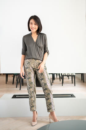 CG｜Claire silk Phoenix pants  [真丝凤凰提花小脚裤]