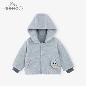 英氏-童衣类（冬）E1英针短外套花灰100CM