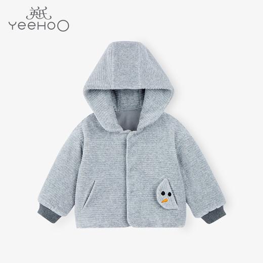 英氏-童衣类（冬）E1英针短外套花灰100CM 商品图0