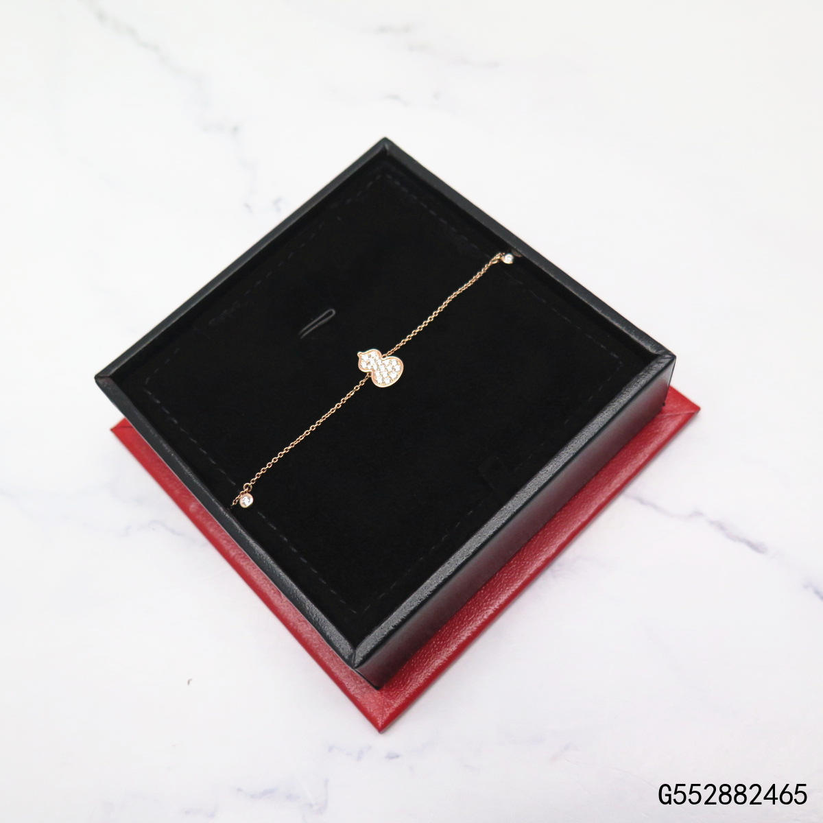 【二手9新】qeelin麒麟 petite wulu 18k玫瑰金钻石葫芦手链g55