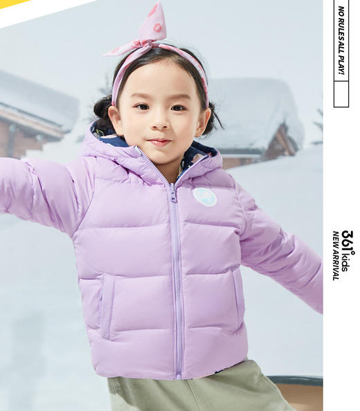 小361女童两面穿羽绒服小童加绒羽绒外套2021冬季新款k62144901 商品图2