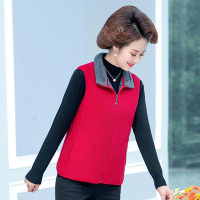 NP-656722078395 2021年新款加绒加厚马甲妈妈装摇粒绒洋气保暖坎肩外套 商品图6