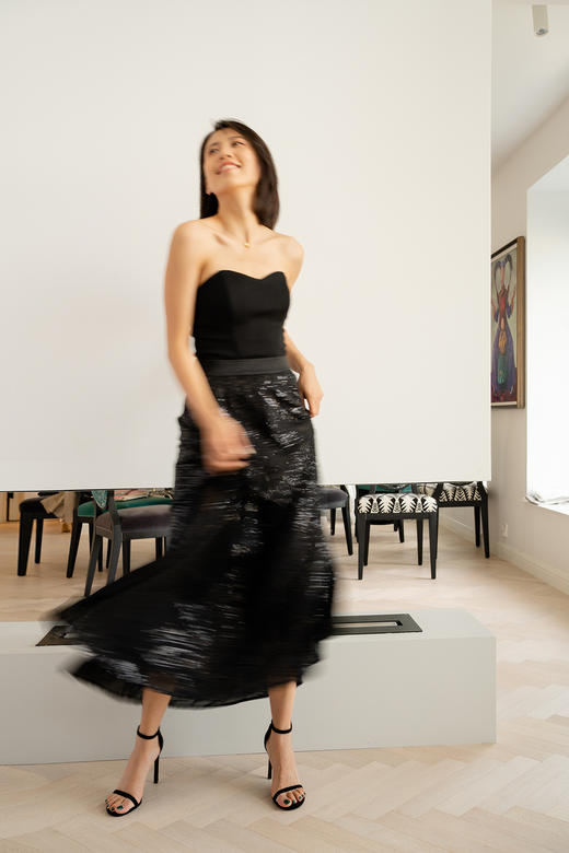 CG｜Light Sequin Slim Maxi Skirt [轻薄亮片半裙] 商品图4