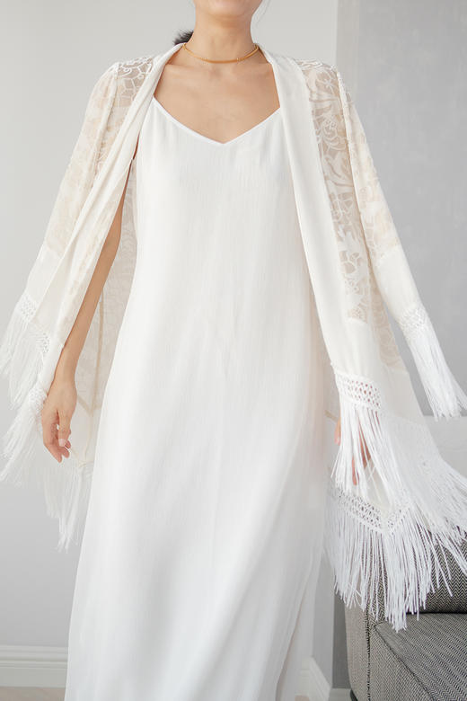 CG｜Irregular Fringe Velvet Cardigan [真丝丝绒提花外套] 商品图0