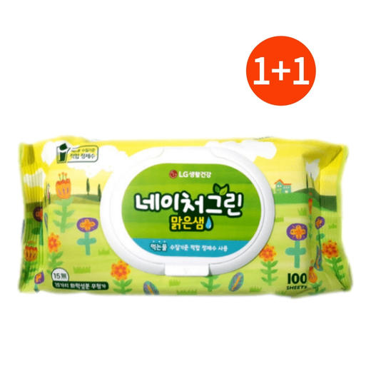 [1+1] LG 네이처그린물티슈100P 商品图0
