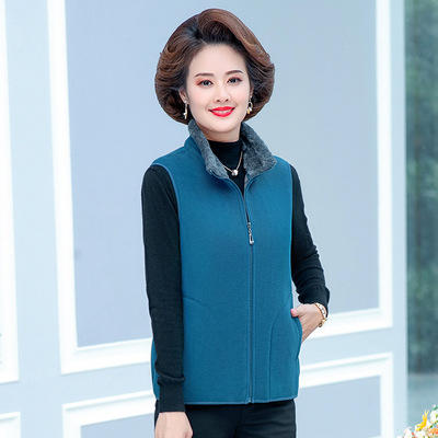 NP-656722078395 2021年新款加绒加厚马甲妈妈装摇粒绒洋气保暖坎肩外套 商品图4