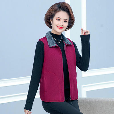 NP-656722078395 2021年新款加绒加厚马甲妈妈装摇粒绒洋气保暖坎肩外套 商品图3