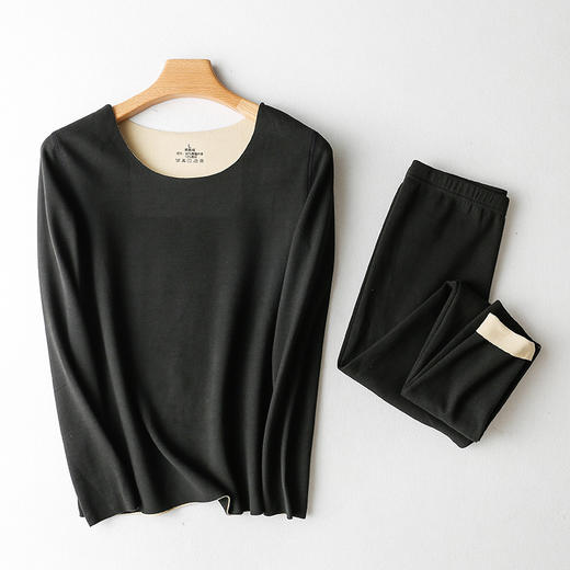 【37度恒温锁热】缎彩德绒系列 AB面磨毛 保暖内衣 5秒速热 排湿透气 高弹又保暖 无痕修身 不臃肿！ 商品图9