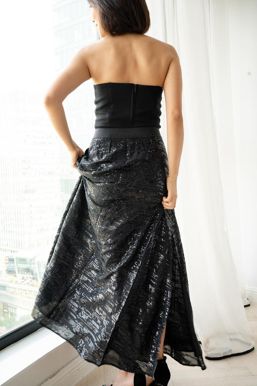 CG｜Light Sequin Slim Maxi Skirt [轻薄亮片半裙] 商品图9