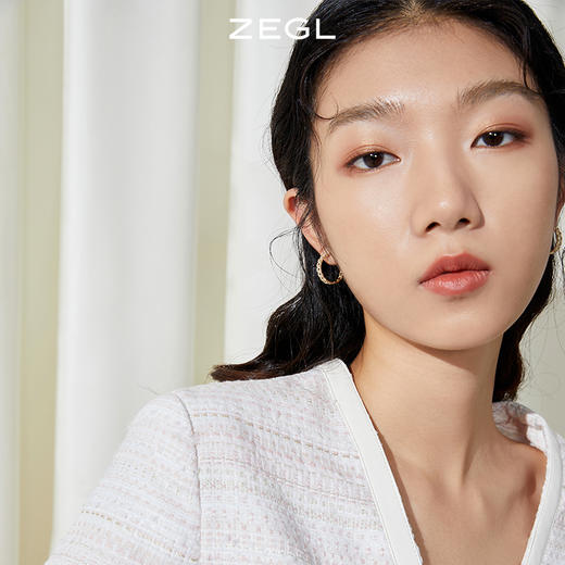 ZEGL链条C型耳环女2021年新款潮耳钉ins风复古925银针秋冬耳饰品 商品图4