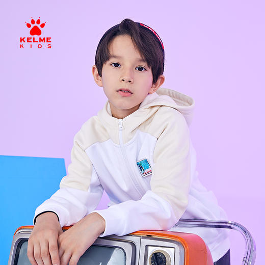 kelme卡尔美 正品男童加绒加厚外套秋冬新款童装儿童连帽上衣 商品图1