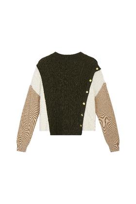 假两件廓形毛衣