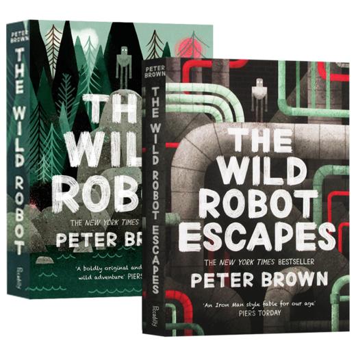 华研原版 荒岛机器人2册 英文原版小说 The Wild Robot Escapes 机器人的逃跑计划 彼得布朗 Peter Brown 英文版进口原版英语书籍 商品图0