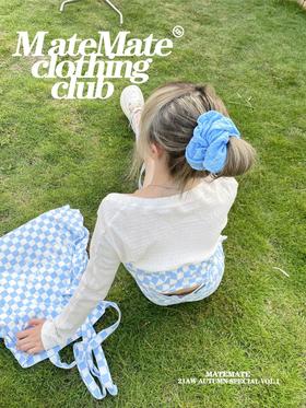 MATEMATE原创奶白罩衫坎肩半截薄款百搭外套甜美上衣