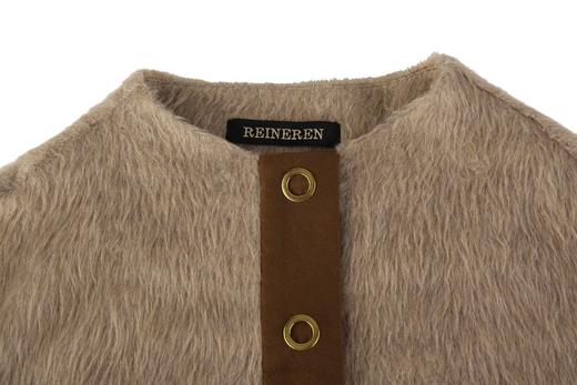 毛毛拼接连衣裙 商品图1