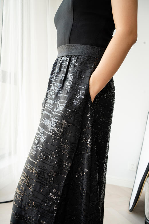 CG｜Light Sequin Slim Maxi Skirt [轻薄亮片半裙] 商品图7