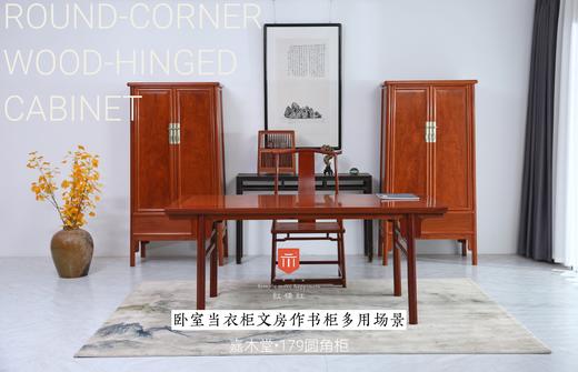 红桥红  家具严选  缅甸花梨（大果紫檀）【179 嘉木堂明式素面 圆角柜 】 商品图5