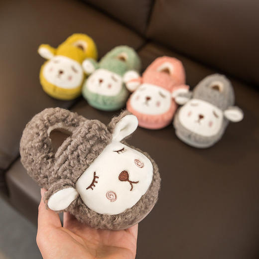 【防滑防撞 让宝宝放心行走】小鹿米利 儿童棉拖鞋男女童秋冬室内1-3岁宝宝儿童棉鞋毛毛鞋可爱 商品图0