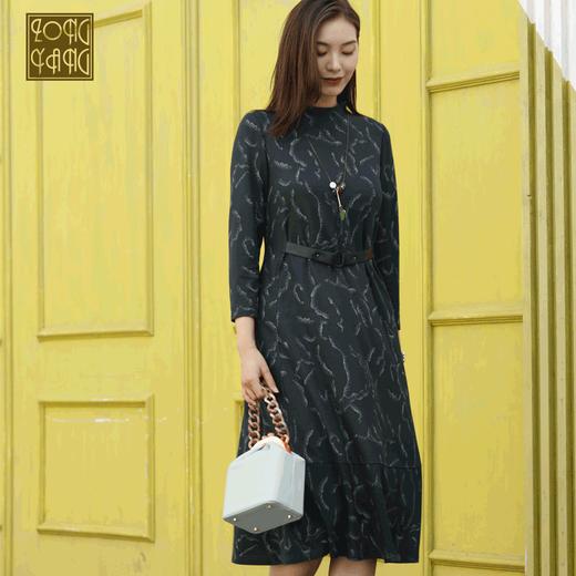 宗洋女士长袖过膝修身款连衣裙BQK3ST5225-60 商品图0