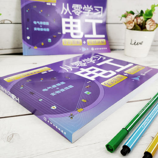 抖音电工达人工业帮杨老师新作 从零学习电工 电工基础知识电工上岗入门书 电工彩图学习书籍 电工电路PLC变频器电工入门参考书 商品图3