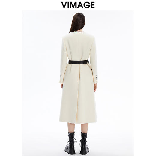 VIMAGE纬漫纪冬季新款时尚简约气质毛呢外套大衣V1614230 商品图3