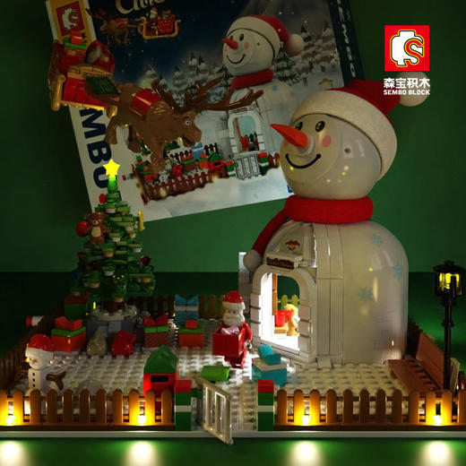 森宝积木圣诞树圣诞雪人礼品屋 商品图2
