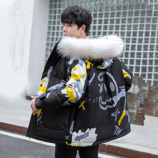 2021冬季新品加厚连帽羽绒服男士短款青年白鸭绒保暖休闲外套潮 商品图4
