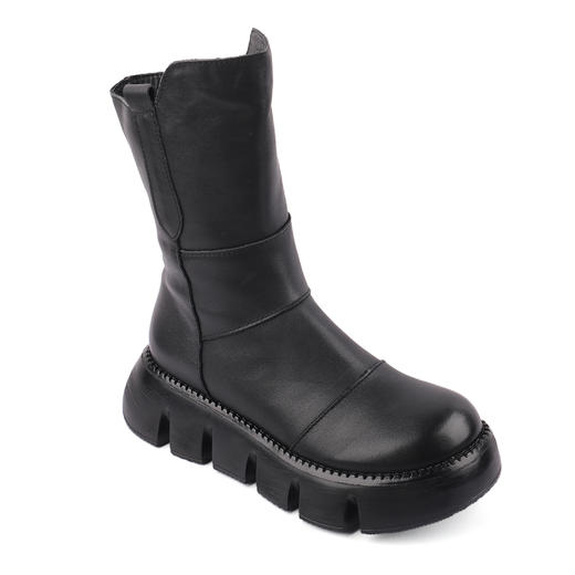 富贵吉祥2021圆头超轻厚底时尚女鞋加绒F218008 商品图2