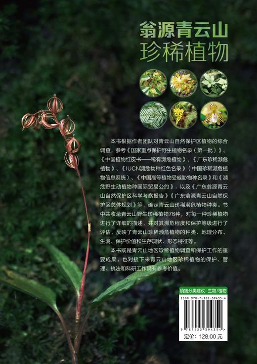 翁源青云山珍稀植物 青云山野生珍稀植物76种 图片清晰 介绍植物濒临程度 植物保护等级 地理分布 珍稀动物管理人员应用技术书籍 商品图1