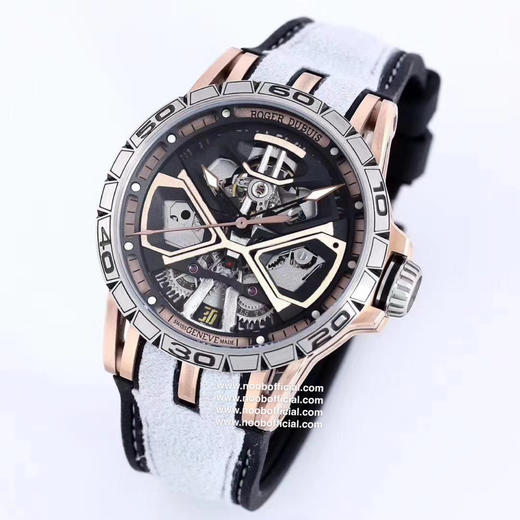 罗杰杜彼 ROGER DUBUIS （豪爵）Excalibur 王者系列 Sapphire crystal Carbon 钛合金 黑色DLC 涂层钛合金 镌刻日内瓦印记 商品图1