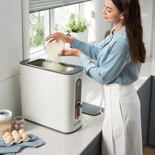 摩飞MR2090米桶家用防虫防潮密封储存罐米缸米箱12公斤装收纳带盖 商品图3