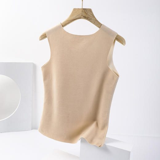 雅黛丽女士速热抗寒无痕贴身打底背心秋冬内衣保暖上衣 商品图1