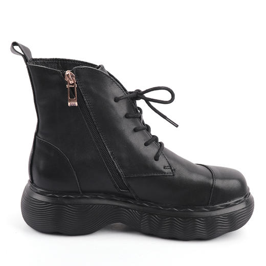 富贵吉祥2021超轻胶底牛皮女靴园头F218009 商品图9