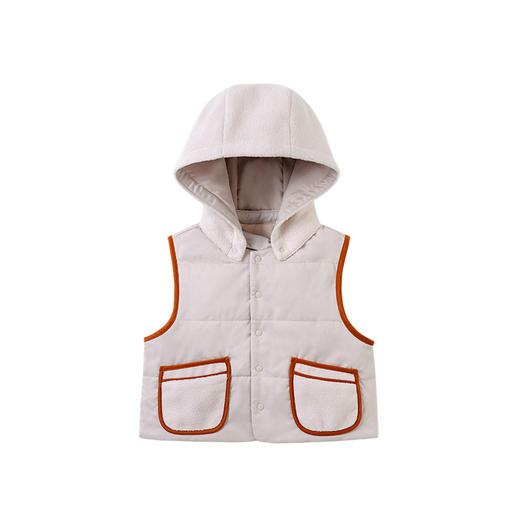 英氏-童衣类（冬）E1英梭帽马夹珍珠母100CM 商品图1