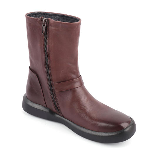 富贵吉祥2021时尚小牛皮女靴圆头F8B1858 商品图2