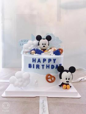 【周岁纪念版】米奇鲜果蛋糕，男女版可选【惠州】