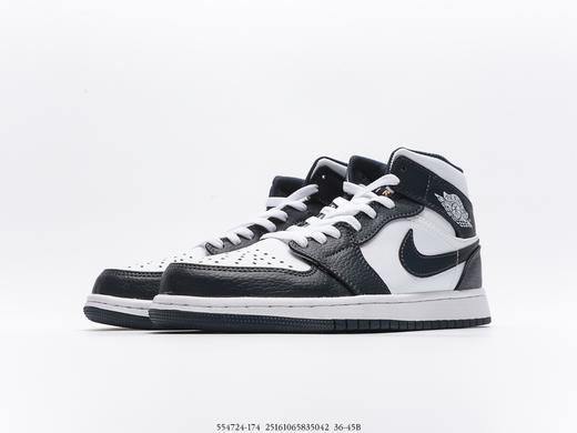 耐克乔丹Air Jordan 1 Mid AJ1乔丹一代中帮经典复古文化休闲运动篮球鞋板鞋554724-174男女鞋 商品图4