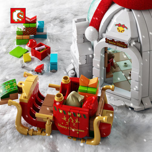森宝积木圣诞树圣诞雪人礼品屋 商品图3
