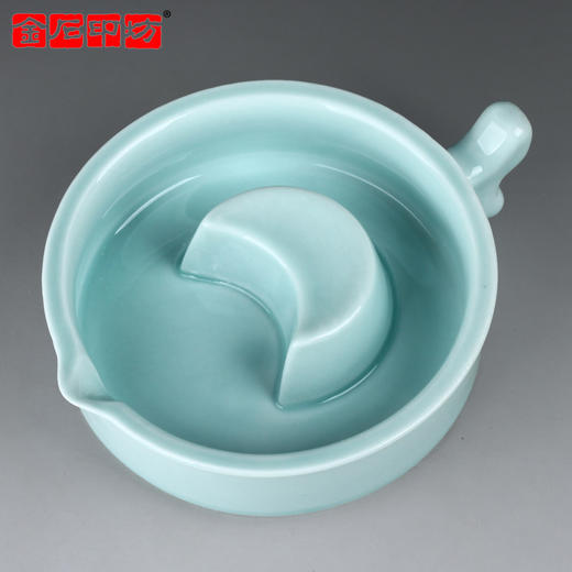 【金石印坊】青瓷小墨盒墨碟带盖内置刮墨桩小楷中楷墨盒 商品图3