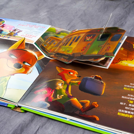 迪士尼互动立体翻翻书 疯狂动物城 迪士尼绘本故事书 幼儿园立体翻翻书 0-3-6岁幼儿启蒙玩具游戏书 亲子阅读 启蒙认知 亲子互动 商品图4