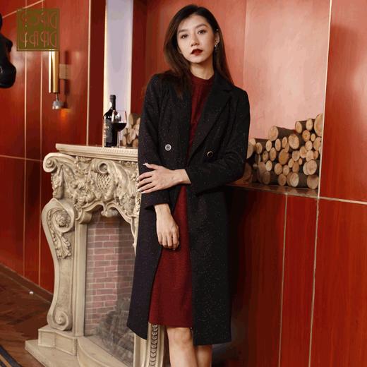 宗洋女士黑色百搭中长款大衣BDK1CD7702Y-06 商品图0