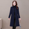 WE-TYP-31YKL053 大码纯色风衣外套女中长款2021冬装新款修身时尚过膝气质优雅大衣 商品缩略图2