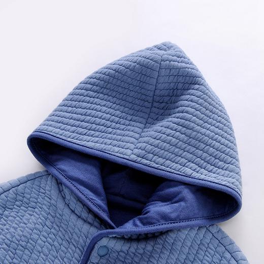 英氏-童衣类（冬）E1英针帽马夹淡牛仔蓝100CM 商品图1