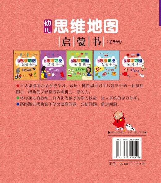 幼儿思维地图启蒙书 全5册 3-8岁孩子思维工具学习书 8种思维图示学习法培养孩子逻辑力学习力记忆力思维导图左右脑潜能智力开发书 商品图1