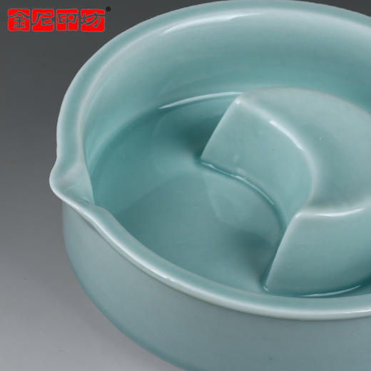 【金石印坊】青瓷小墨盒墨碟带盖内置刮墨桩小楷中楷墨盒 商品图1