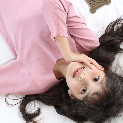 AB双面磨毛儿童保暖内衣中大童亲子装圆领秋衣秋裤德绒保暖衣套装 商品图2