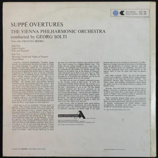 LP黑胶唱片 弗兰兹·冯·苏佩《序曲集》 维也纳爱乐乐团 乔治·索尔第指挥 商品图1