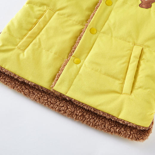 英氏-童衣类（冬）E1连梭帽马夹桔黄110CM 商品图1